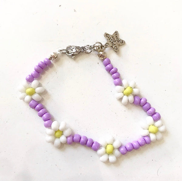 Bracciale vari colori fiorellini miuky grandi handmade