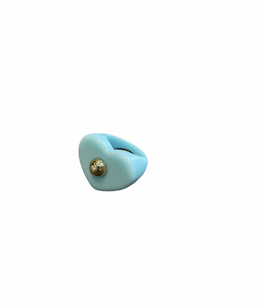 Anello resina cuore borchia l’anello che sceglie dove andare