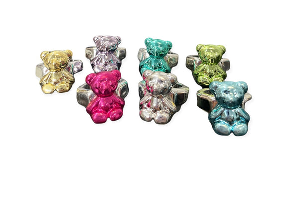 Anello resina metallizzato orsacchiotto teddy
