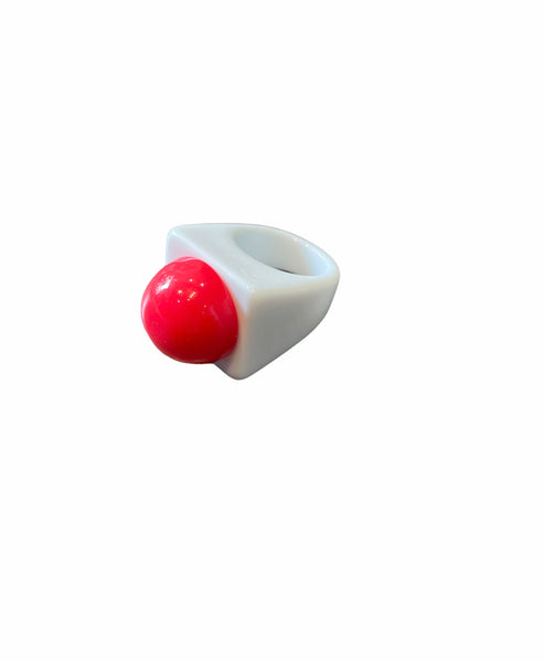 Anello resina con  cuore l’anello sceglie dove andare