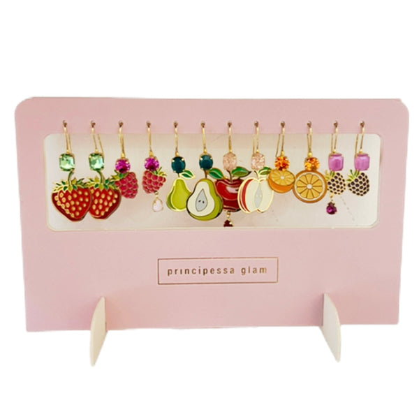 Coppia orecchini frutta principessa glam