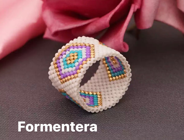 Anello perline miuky vari colori