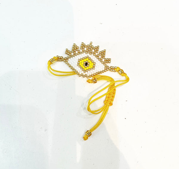 Bracciale cavigliera occhio perline vari colori
