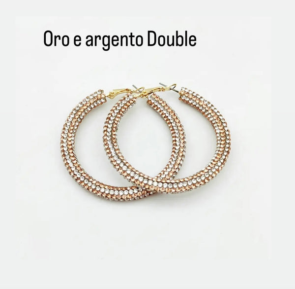 Coppia orecchini bling bling fantasia vari colori