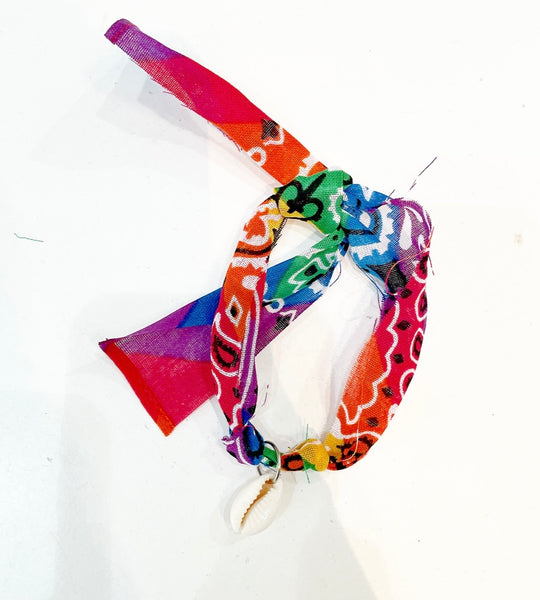 Cavigliera bracciale bandana e conchiglia