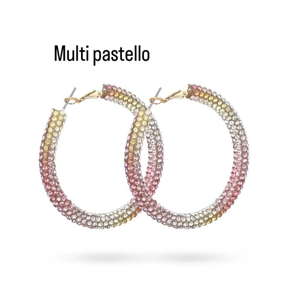 Coppia orecchini bling bling fantasia vari colori