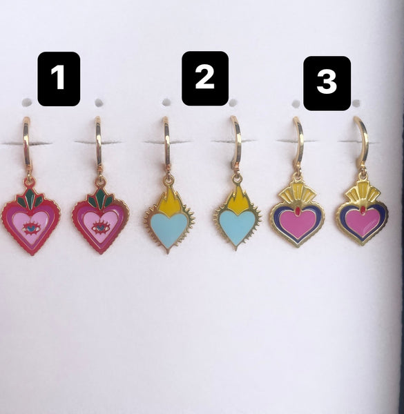 Mono orecchino principessa glam cuore sacro Holy Heart