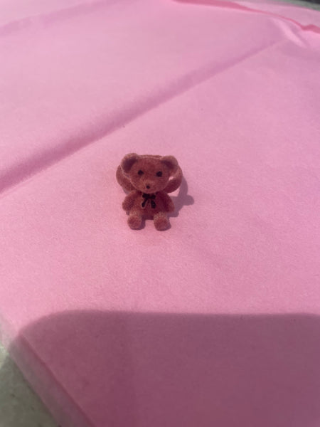 Anello regolabile  orsacchiotto teddy bear velluto vintage style