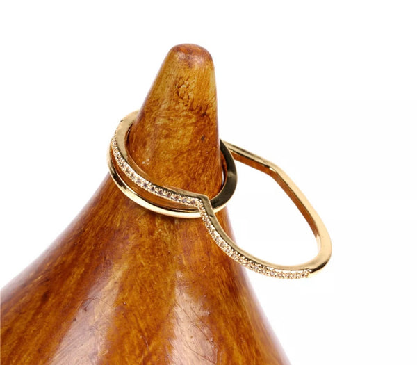 Anello doppio due varianti colore cuore pavettato