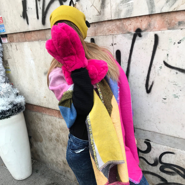 Moffole guanti peluche vari colori