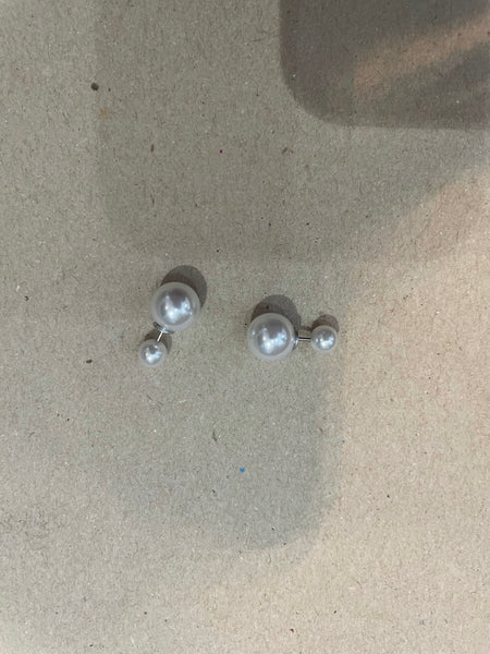 Mono orecchino Double pearl
