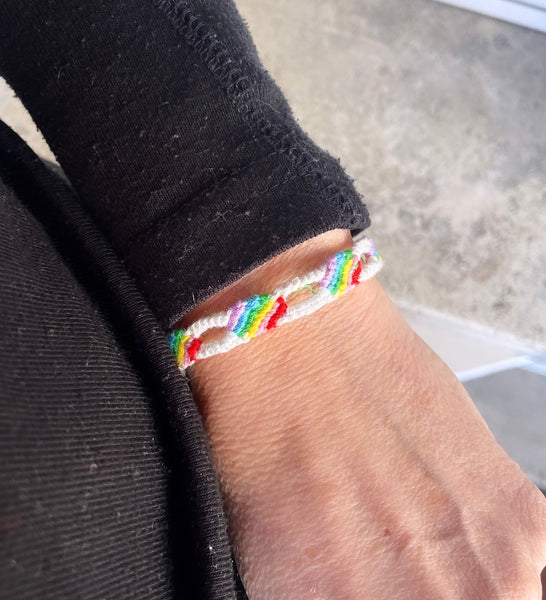 Braccialecaviglierz  friendship Rainbow small