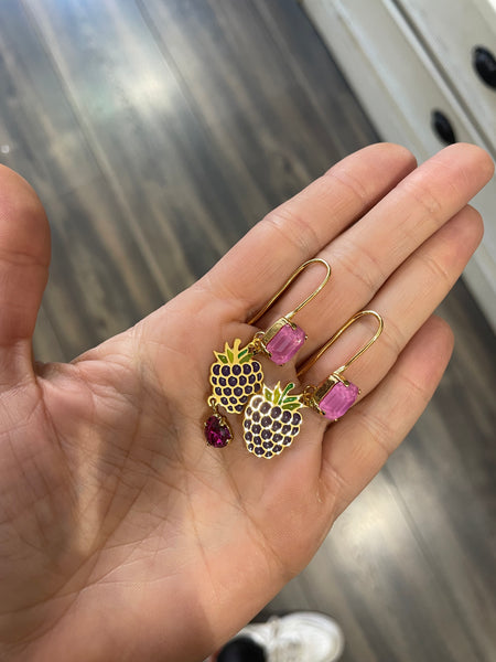 Coppia orecchini frutta principessa glam