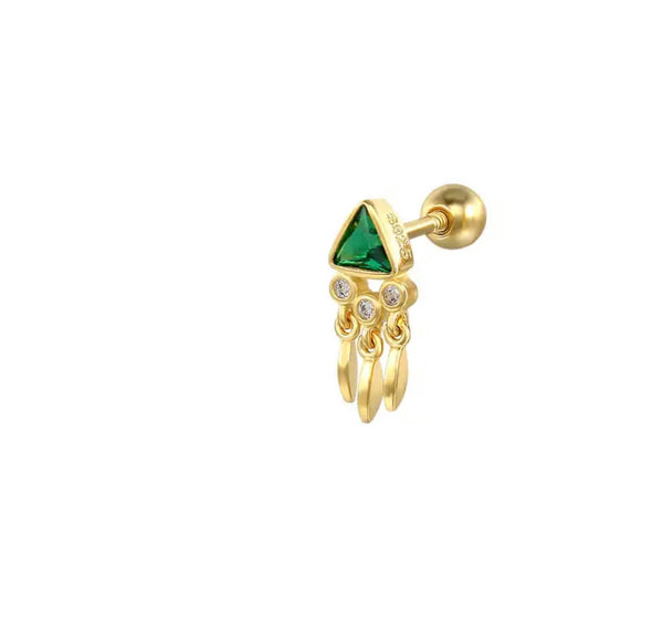Mono orecchino piercing stud argento 925