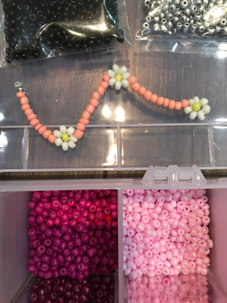 Bracciale vari colori fiorellini miuky grandi handmade