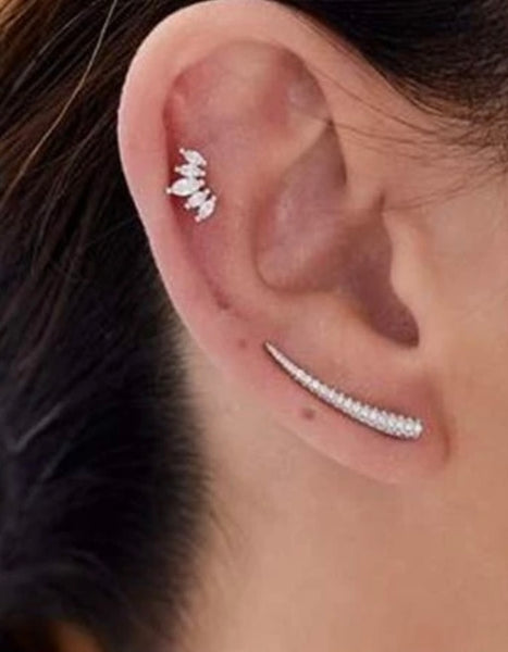 Mono piercing orecchino argento 925