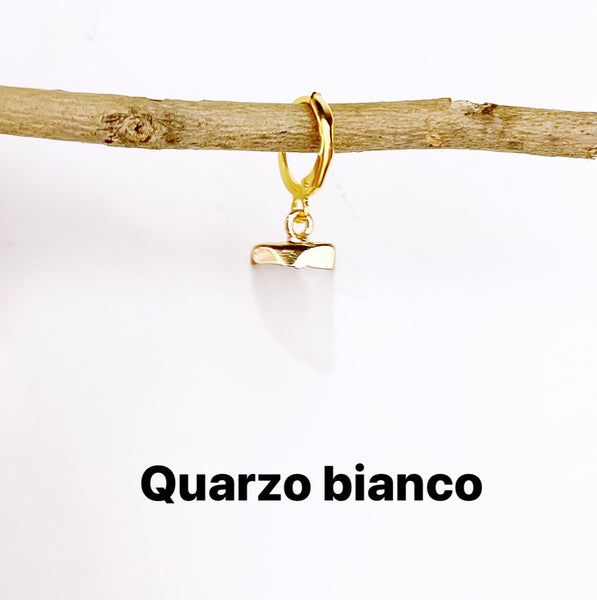 Mono orecchino dentino pietra vari colori