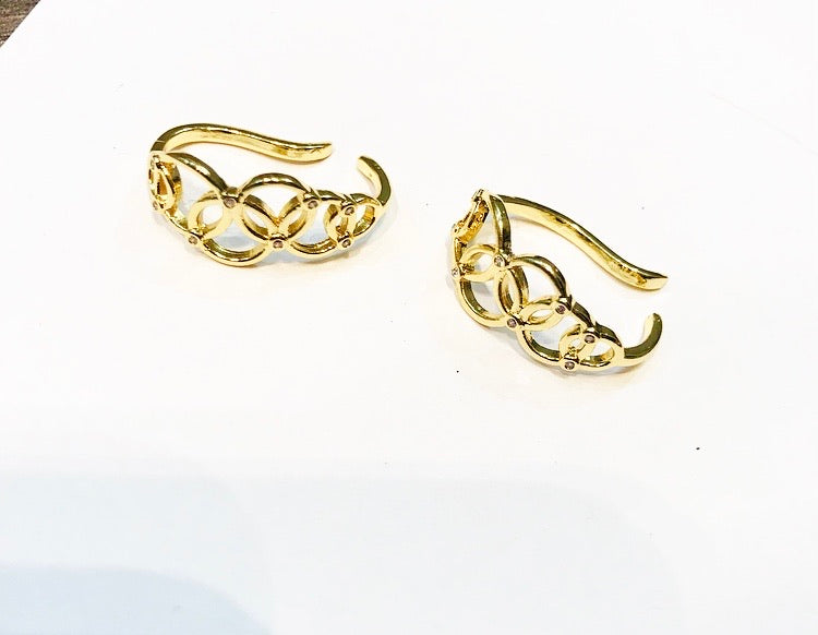Earcuff cerchi vuoti e zirconi