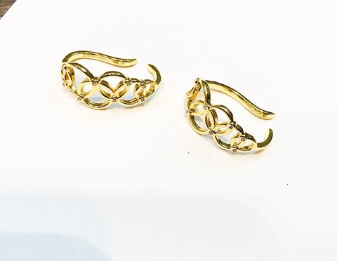 Earcuff cerchi vuoti e zirconi