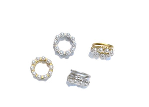 Mono earcuff  cerchio giro perle piccolo