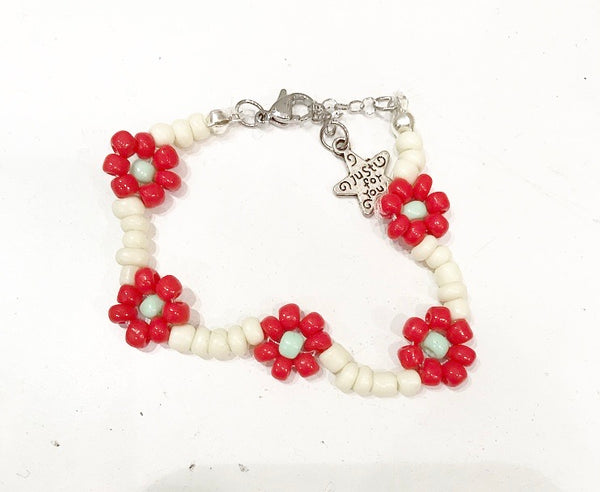 Bracciale vari colori fiorellini miuky grandi handmade
