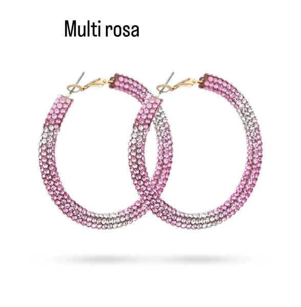 Coppia orecchini bling bling fantasia vari colori