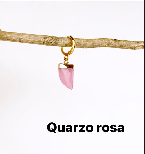 Mono orecchino dentino pietra vari colori