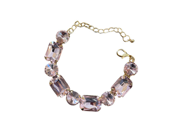 Bracciale vari colori crystal maxi bling bling tennis un filo