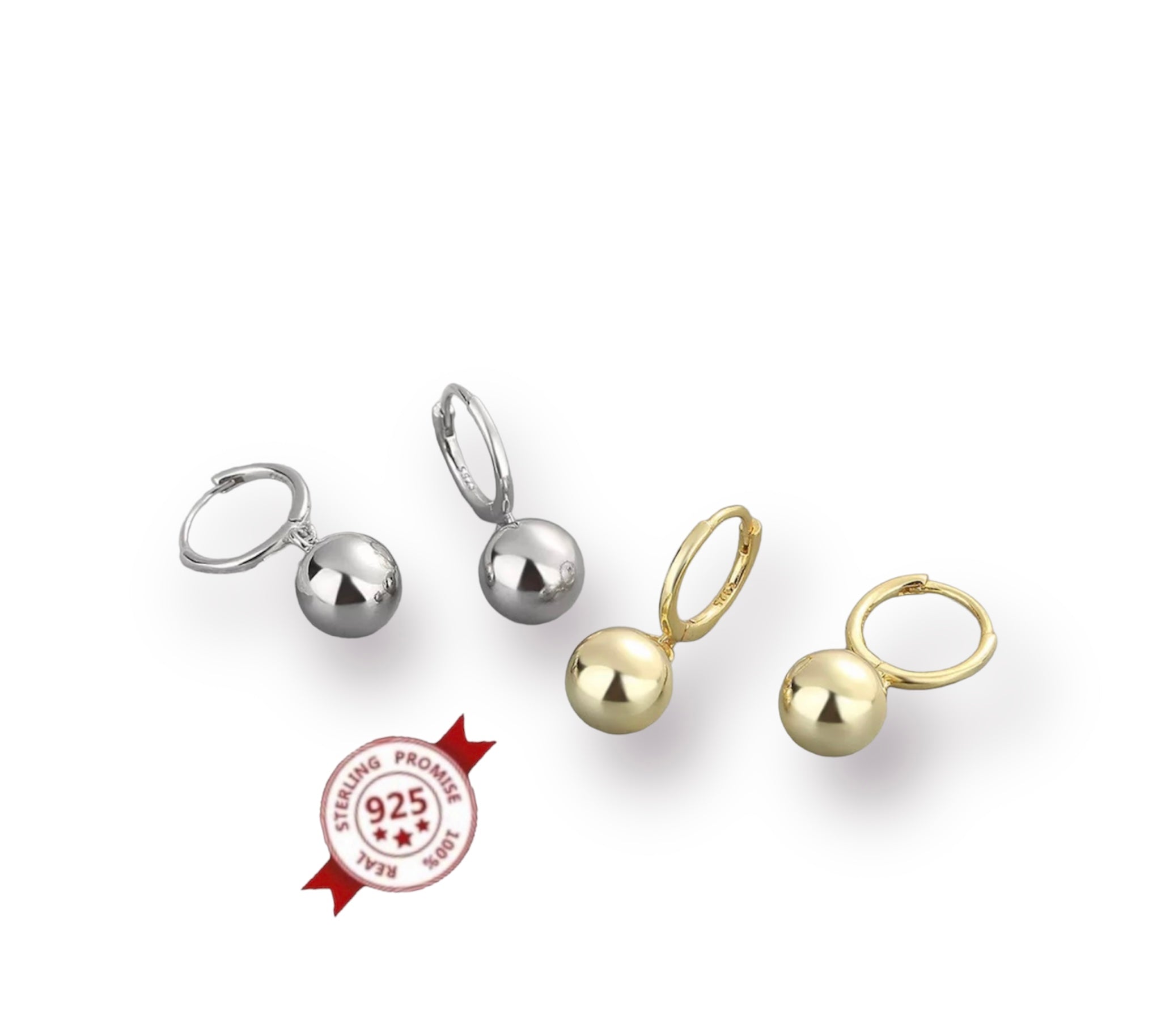 Mono orecchino sfera argento 925