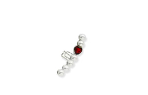 Mono Earcuff perle e cuore crystal