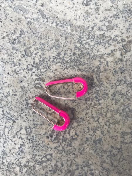 Mono orecchino safety line spilla da balia smaltato