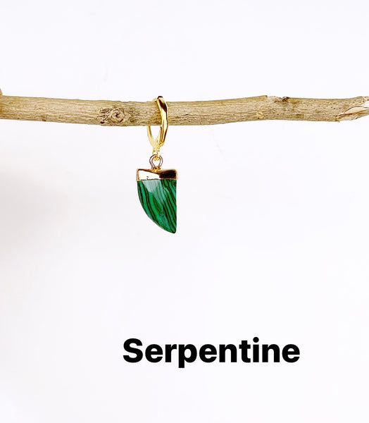 Mono orecchino dentino pietra vari colori