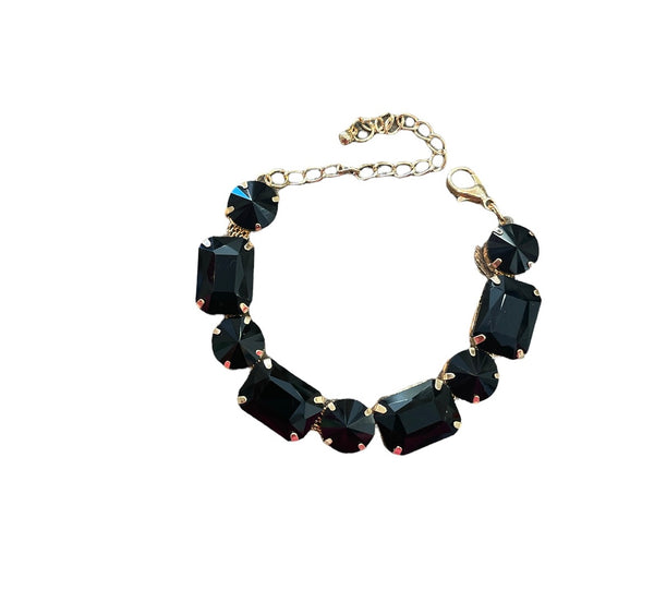 Bracciale vari colori crystal maxi bling bling tennis un filo