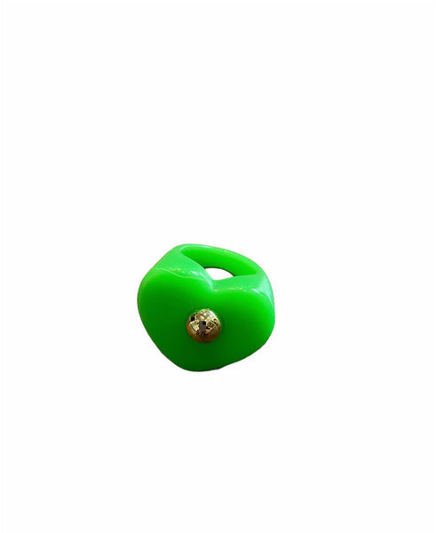 Anello resina cuore borchia l’anello che sceglie dove andare