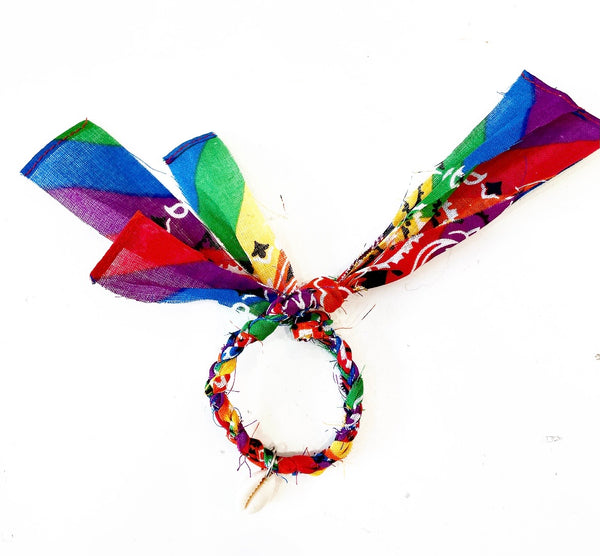 Bracciale cavigliera bandana treccia
