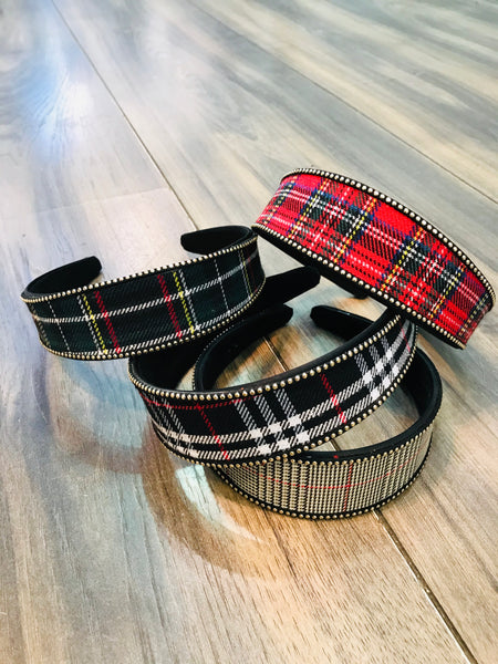 Cerchietto per capelli tartan