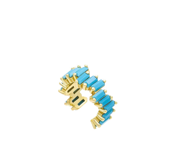 Mono earcuff argento 925 con giro barrette  crystal