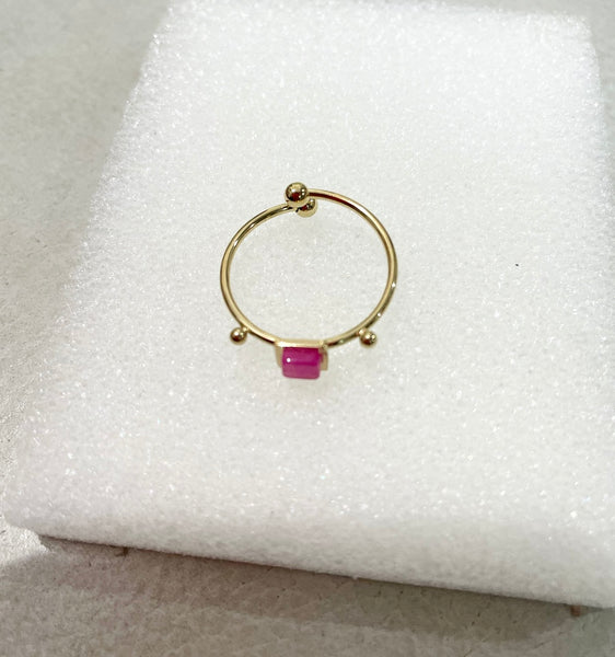 Anello delle isole  Santorini pietra quadrata vari colori