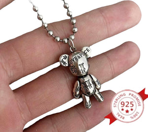 Collana orsacchiotto tatuato argento 925