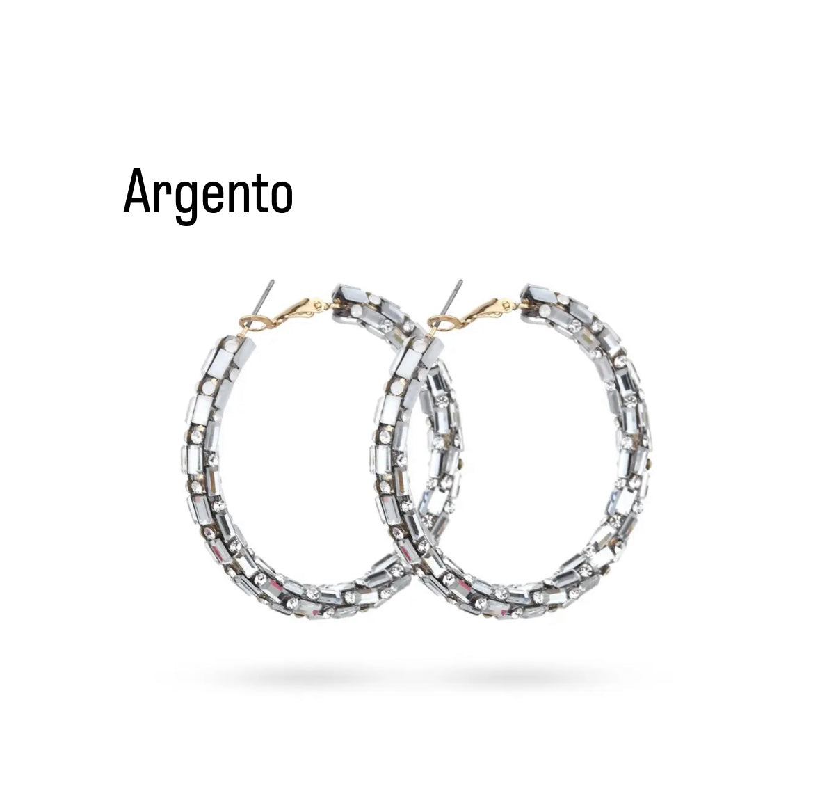 Coppia orecchini bling bling crystal vari colori