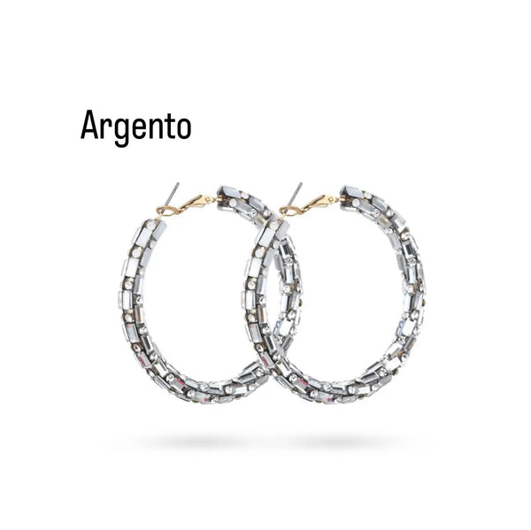 Coppia orecchini bling bling crystal vari colori