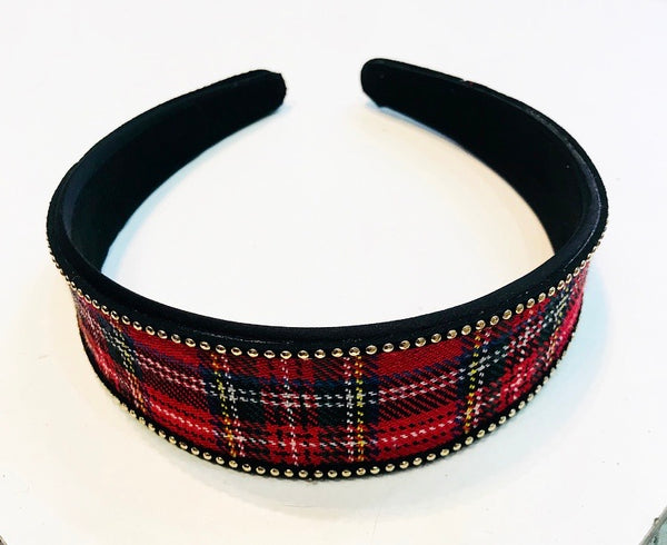 Cerchietto per capelli tartan