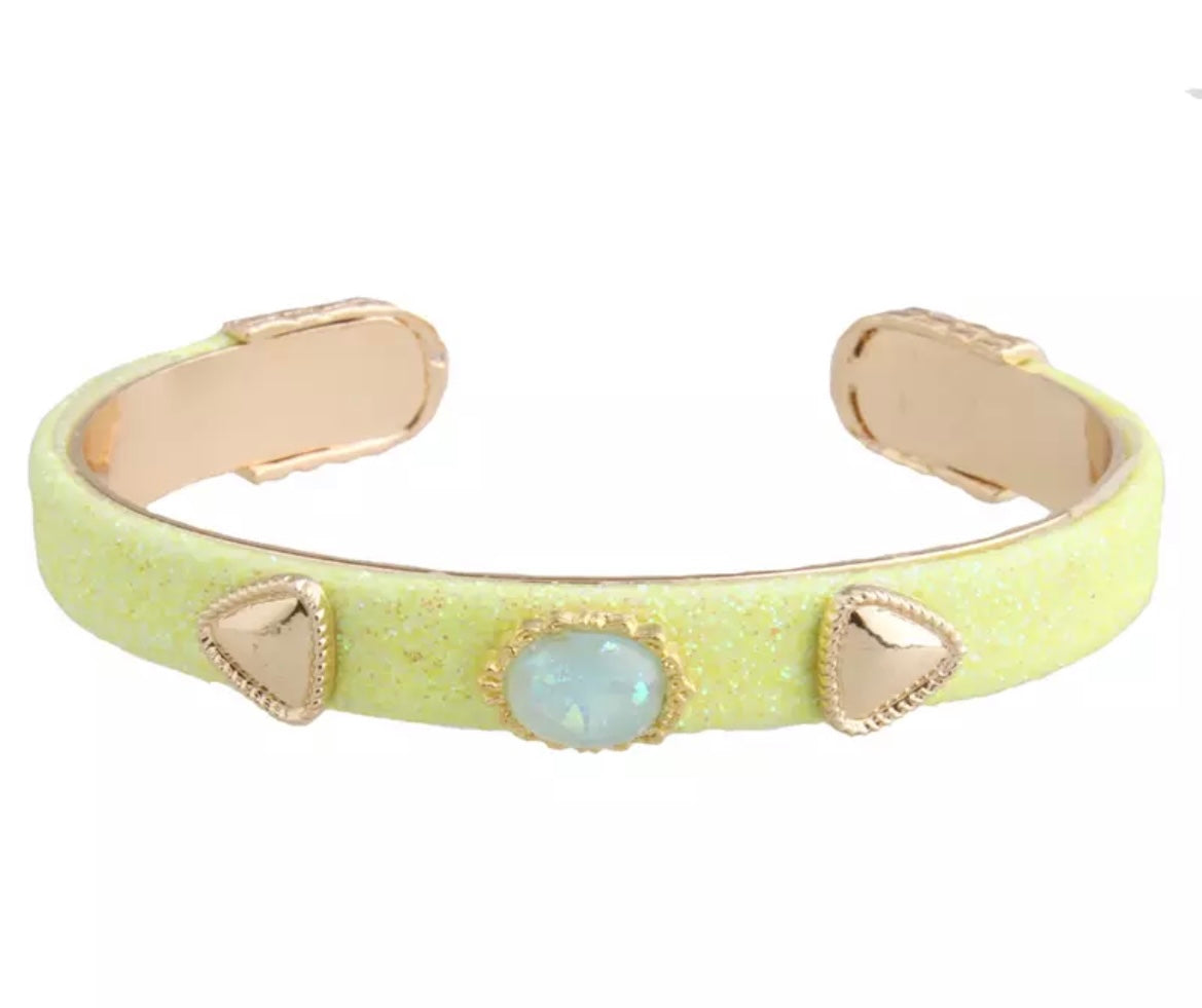 Bracciale regolabile pelle e applique