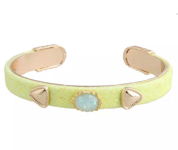 Bracciale regolabile pelle e applique