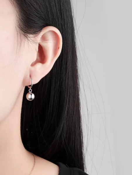Mono orecchino sfera argento 925