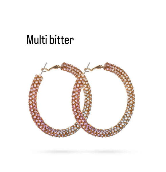 Coppia orecchini bling bling fantasia vari colori