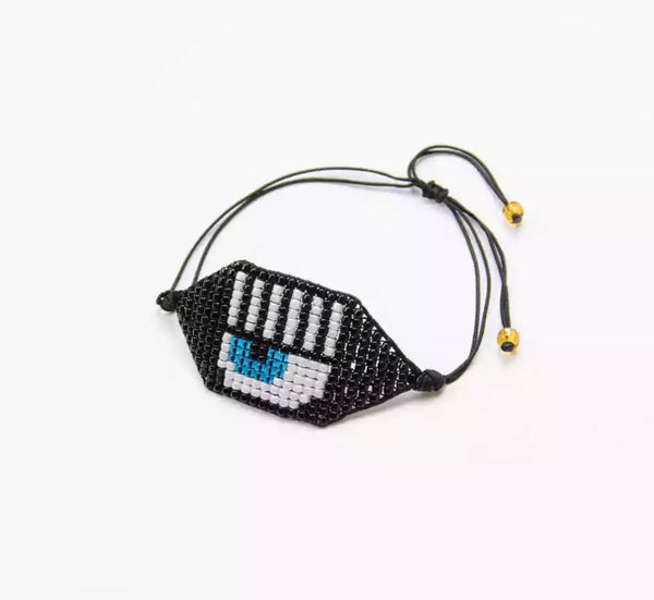 Bracciale cavigliera miuky occhio con ciglia