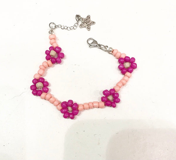 Bracciale vari colori fiorellini miuky grandi handmade