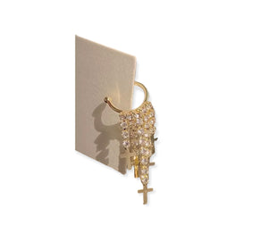 Mono earcuff crystal tennis  e croci