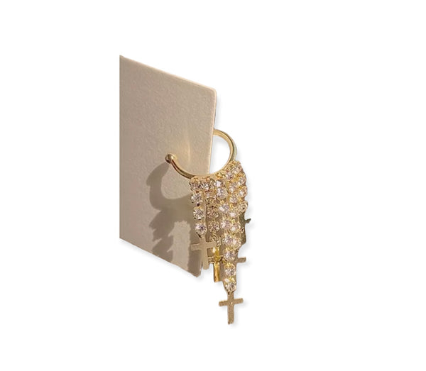 Mono earcuff crystal tennis  e croci